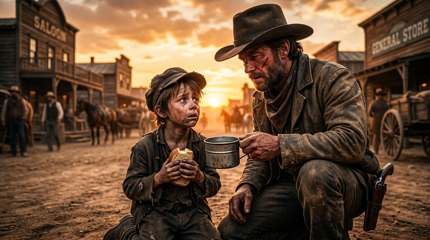 A Hungry Little Boy Stole Bread from a Killer… But the Cowboy Did Something Nobody Expected....